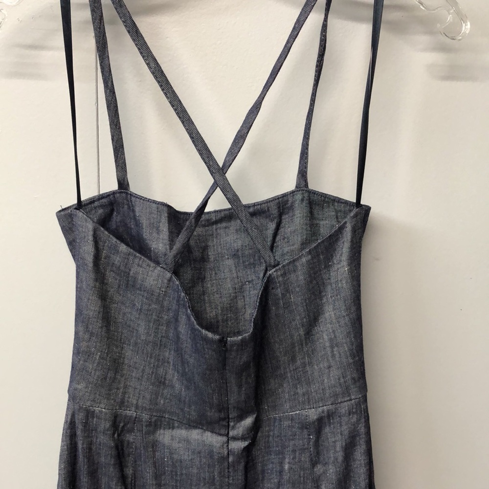 Milly Midi Apron Ruffle Dress-closed Jeans linen - Picture 11 of 14